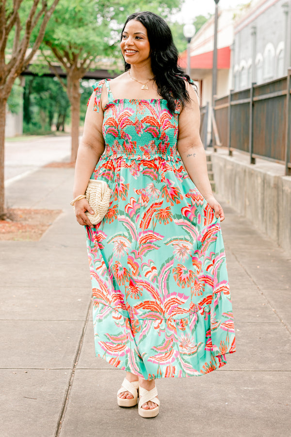 Good To Be Back Dress, Turquoise