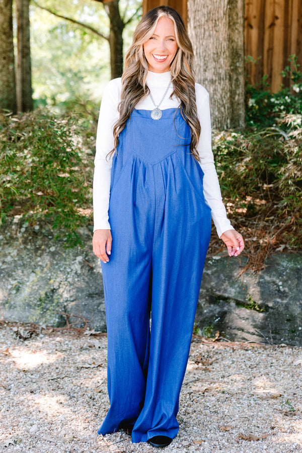Got To Laugh Jumpsuit, Denim