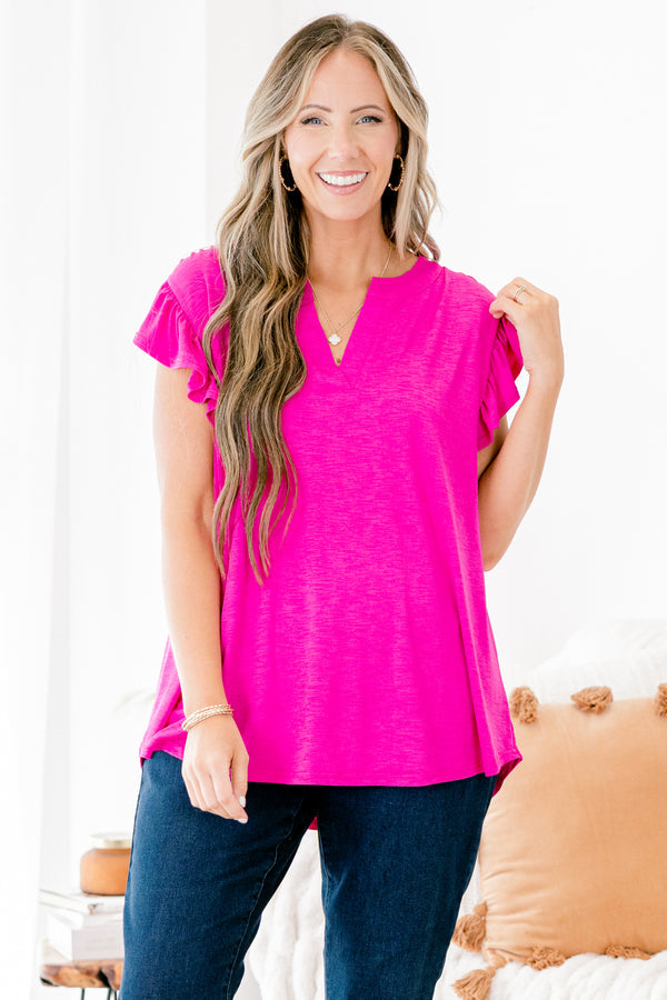 Grace Bay Top, Hot Pink