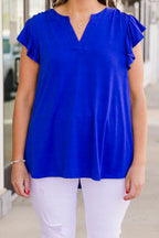 Grace Bay Top, Royal Blue