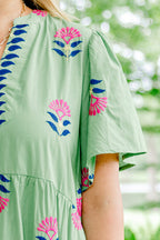 Graceful Blooms Dress, Green