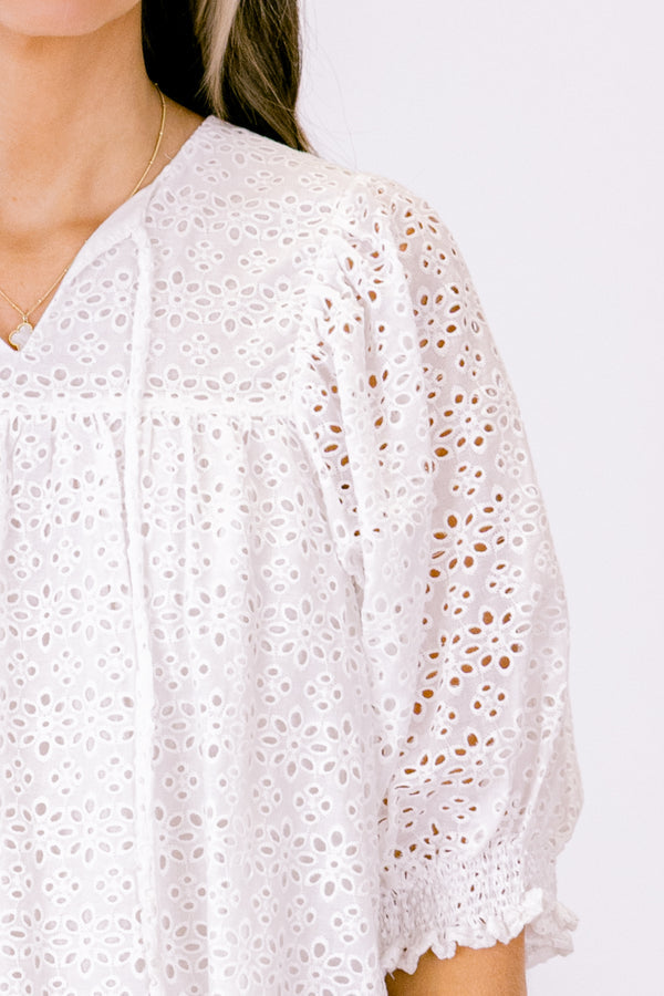 Graceful In Lace Top, White