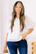 Graceful In Lace Top, White
