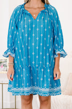 Grateful Life Dress, Azule Blue