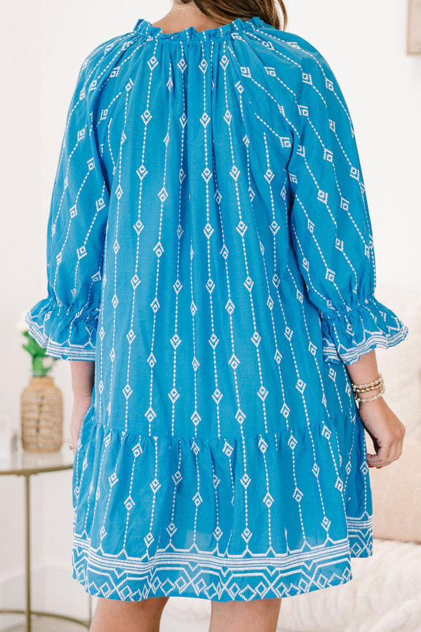 Grateful Life Dress, Azule Blue
