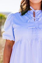 Groove In The Heart Dress, Blue Stripe