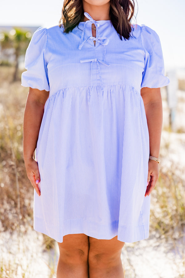 Groove In The Heart Dress, Blue Stripe