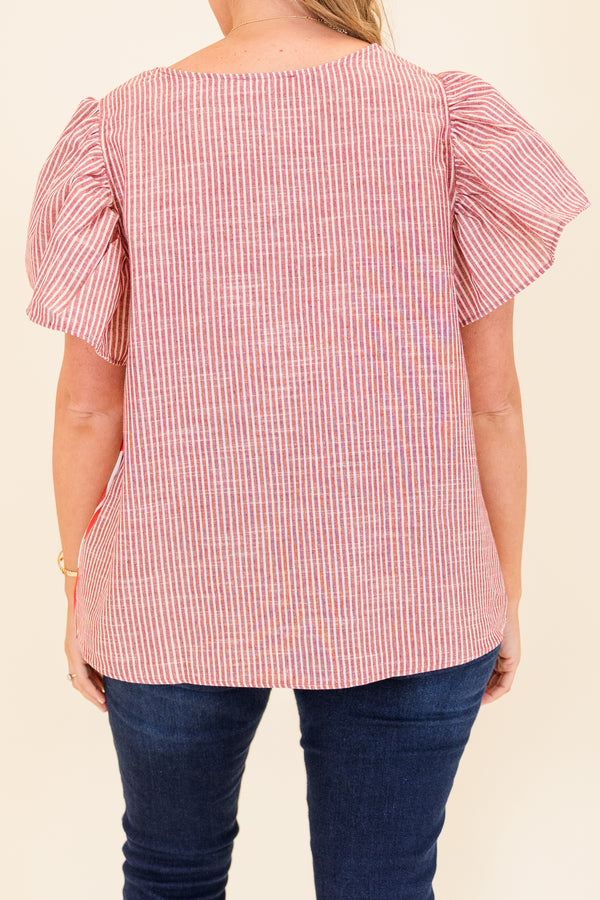 Groovy Pop Top, Red