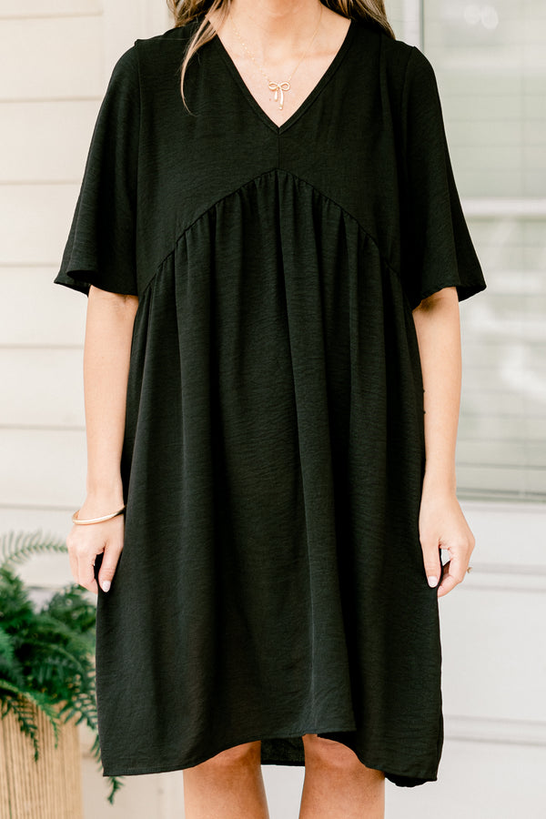 Growing With Time Dress, Black