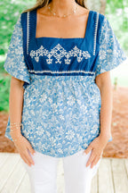 Halo Of Love Top, Blue