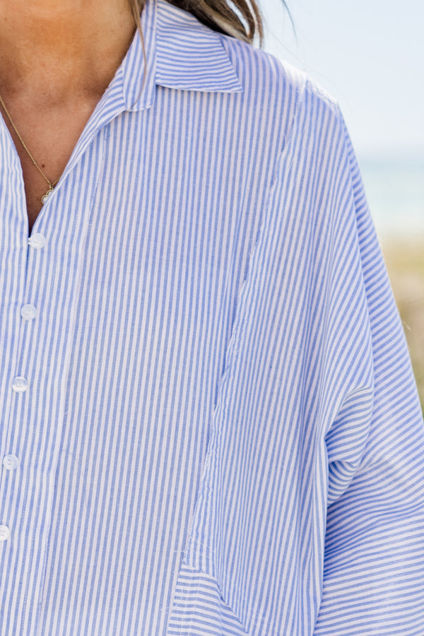 Hamptons Sommer-Top, Blau