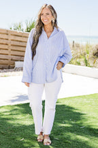 Hamptons Sommer-Top, Blau
