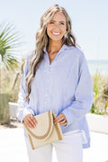 Hamptons Sommer-Top, Blau