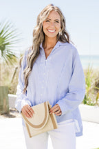 Hamptons Sommer-Top, Blau