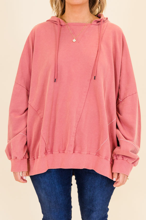 Happy Days Ahead Hoodie, Rosa