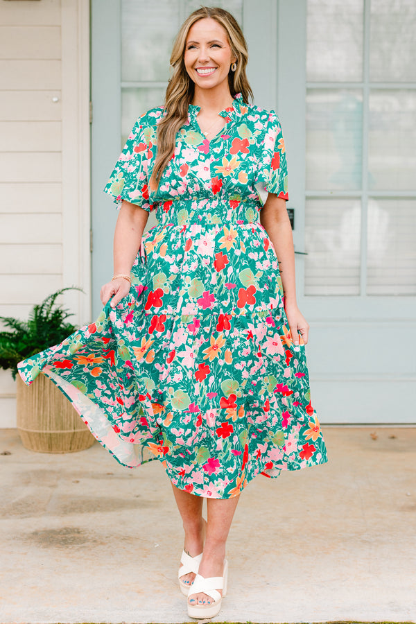 Happy To Be Me Dress, Teal