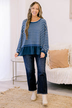 Hard At Work Top, Navy
