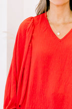 Heart Flutter's Top, Red