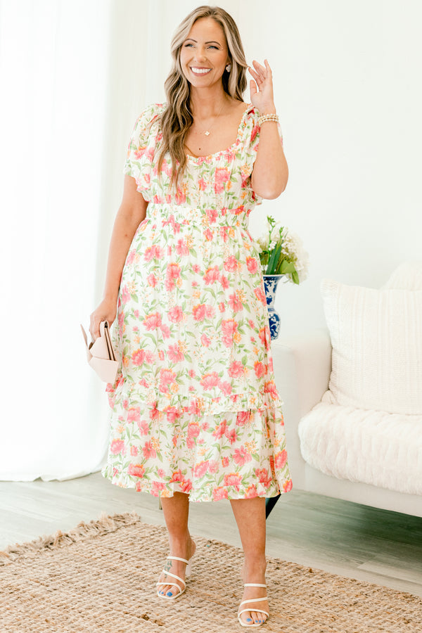 Heart Of A Woman Dress, Pink