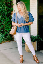 Hit The Books Top, Denim