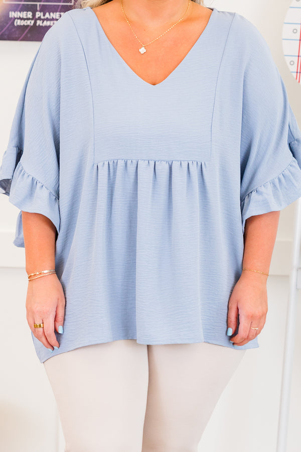 Festes Top, Chambray