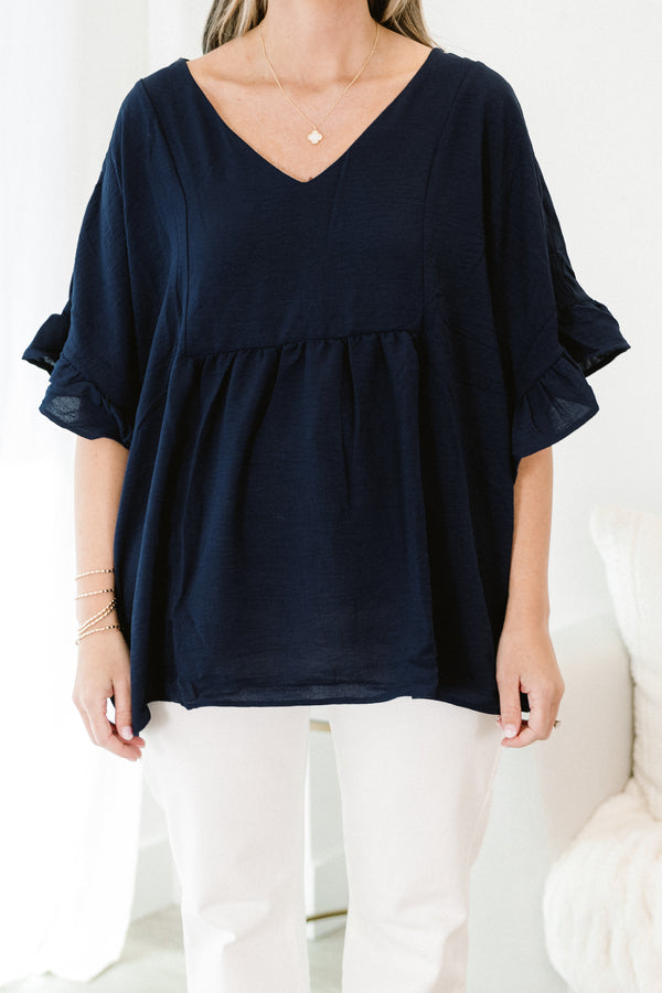 Holding Steady Top, Navy