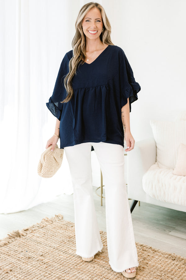 Holding Steady Top, Navy