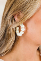 Home In The Tropics Earrings, Ivory