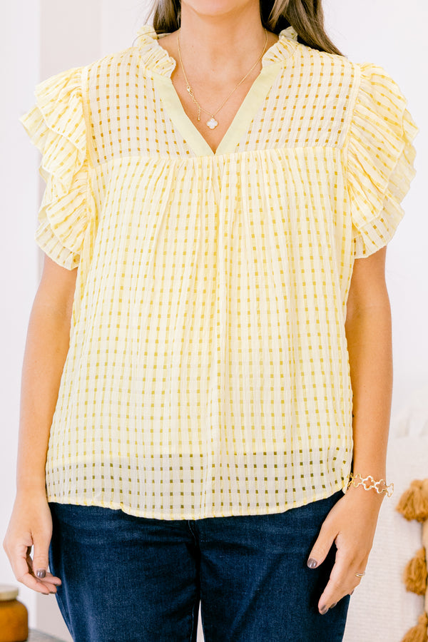 Home Is Here Top, Yellow