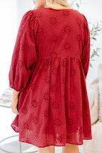 Honey Babe Dress, Burgundy