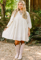 Honey Babe Dress, Cream