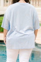Honey Moonin' Boyfriend Tee, Ash Blue
