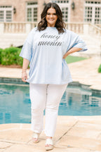 Honey Moonin' Boyfriend Tee, Ash Blue