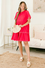 Hummingbird's Haven Dress, Fuchsia