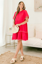 Hummingbird's Haven Dress, Fuchsia