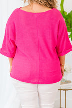 Hurry Along Top, Hot Pink