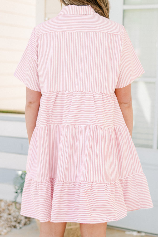 Hurrying Along Dress, Red