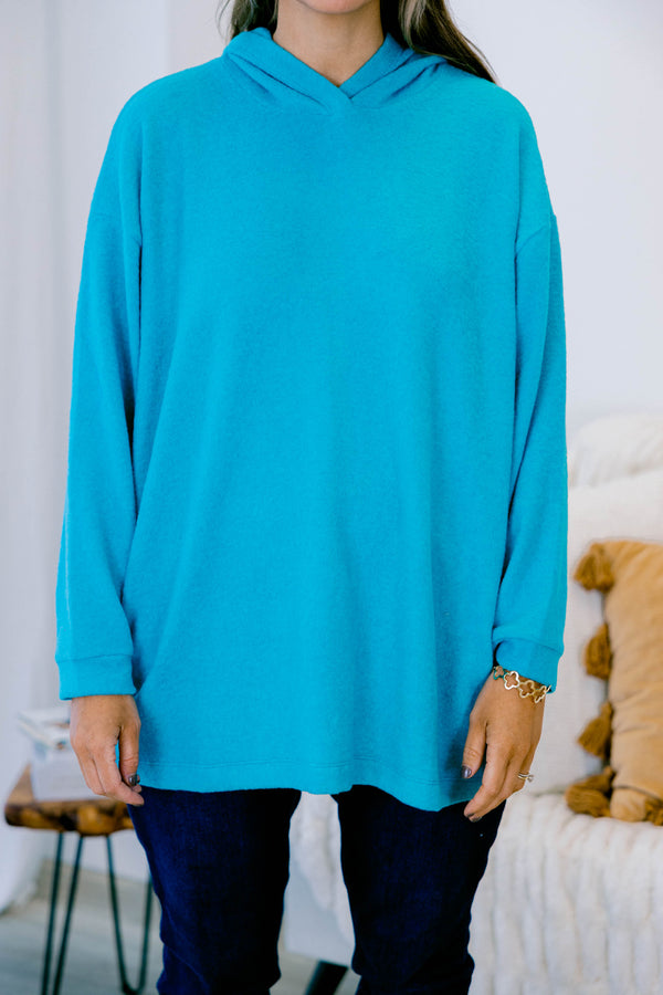 I Am On The Go Top, Light Teal