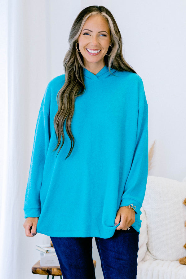 I Am On The Go Top, Light Teal