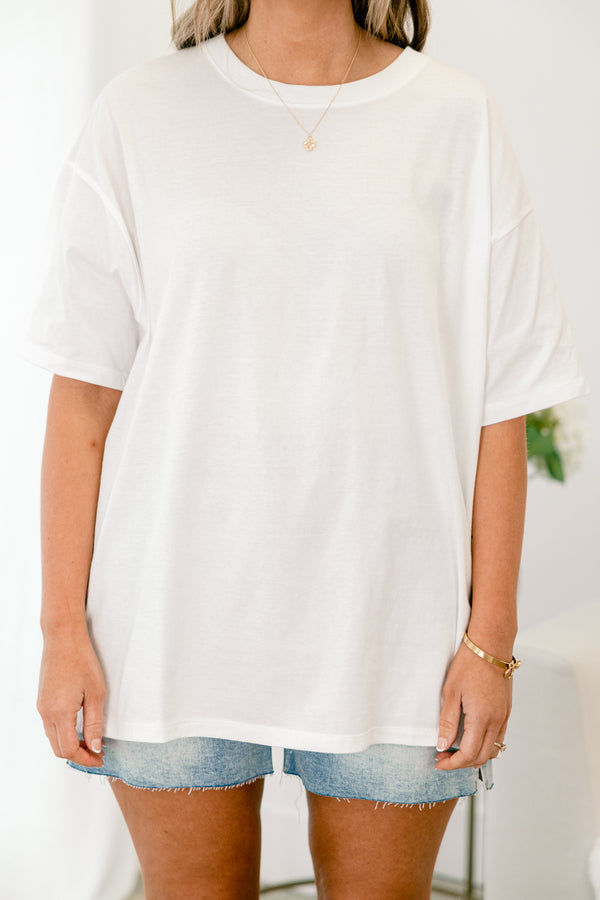 I Do Care Tee, White
