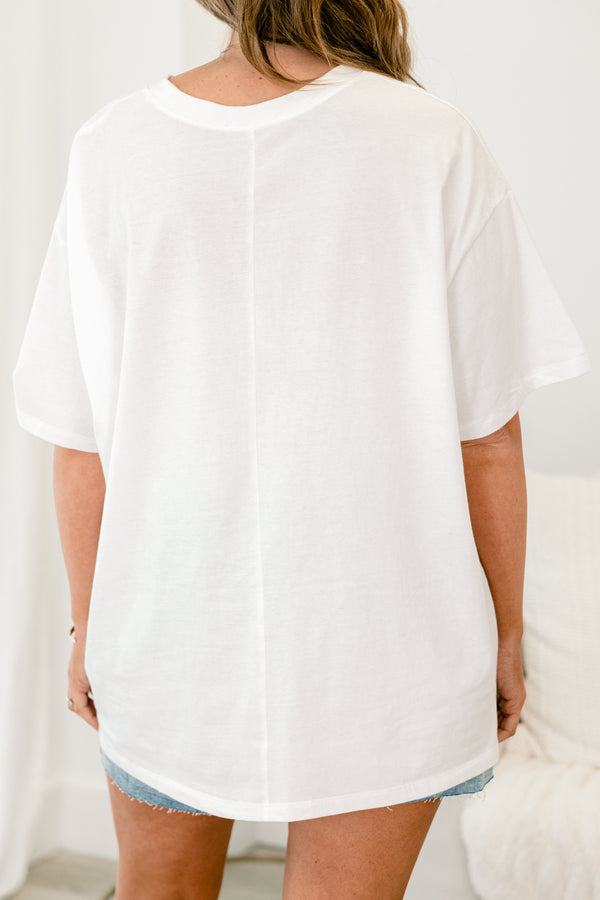 I Do Care Tee, White