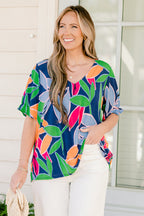 I Want To Go There Top, Navy Fuchsia