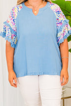 I'm Trying To Say Top, Light Blue