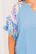 I'm Trying To Say Top, Light Blue