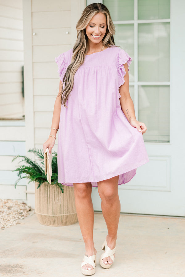 I'm Wiser Now Dress, Lavender