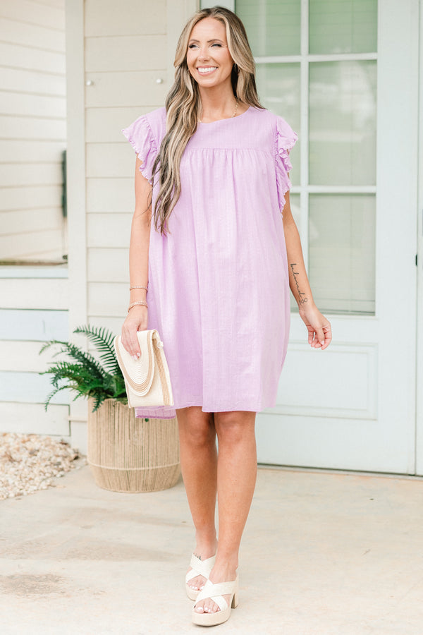 I'm Wiser Now Dress, Lavender