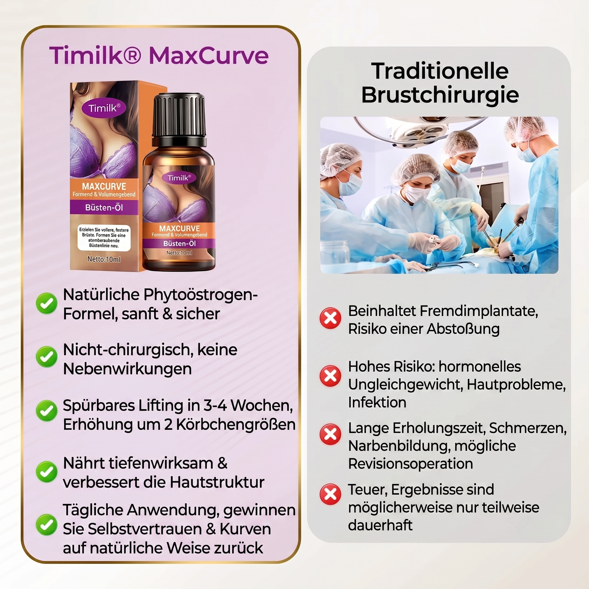 Timilk® MaxCurve Brustöl für mehr Volumen und Form 🌸 – Schluss mit hängenden Brüsten 💖, für vollere, festere Kurven 📈, ganz ohne OP ✅, jetzt ausprobieren! 🔥