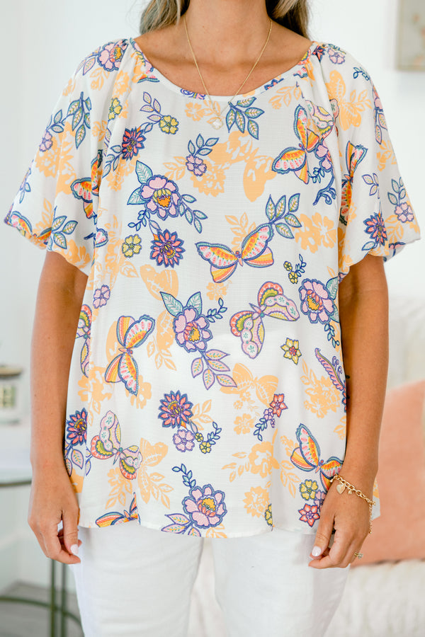 In A Country Song Top, Mango Butterfly