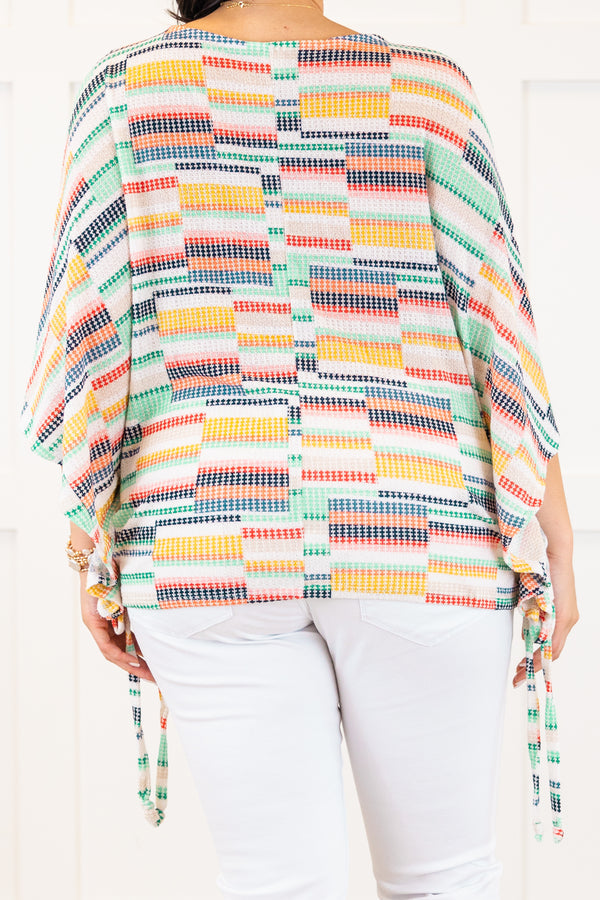 In Between The Lines Top, Multi Stripe