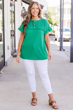 In Due Time Top, Kelly Green